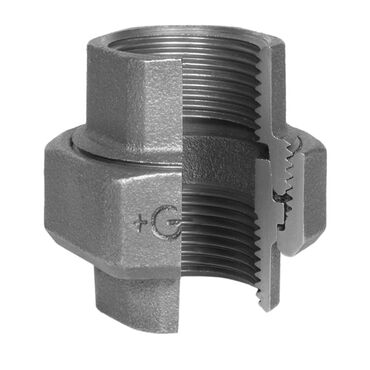 Union coupling Fig. 340 galvanized with female thread BSPP, straight connection, conical seal